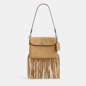 Bolsa Crossbody COACH 1964 Fringe Feminino Amarelas | 74905QKDR
