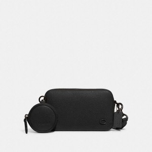 Bolsa Crossbody COACH Charter Slim Masculino Pretas | 78162ETFB