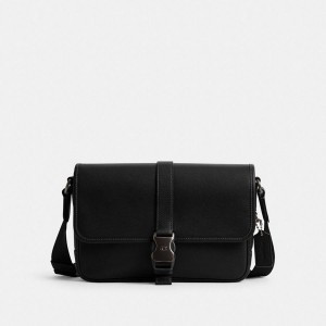 Bolsa Crossbody COACH League Messenger Masculino Pretas | 94375HLYX