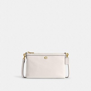 Bolsa Crossbody COACH Legacy Zip Top Feminino Branco | 46257VLXQ
