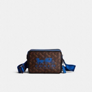 Bolsa Crossbody COACH Restored Charter 24 With Horse And Carriage Print Masculino Marrom | 30941RCXN