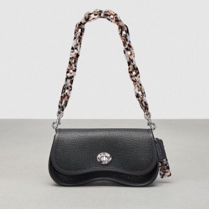 Bolsa Crossbody COACH Wavy Dinky In Coachtopia Leather Feminino Pretas | 35120ENUJ