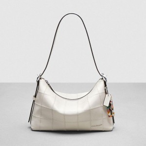 Bolsa Tiracolo COACH Alter/Ego In Checkerboard Upcrafted Leather Feminino Branco | 63420POCX