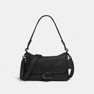 Bolsa Tiracolo COACH Soft Tabby Feminino Pretas | 37591JEXF