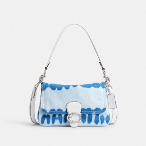 Bolsa Tiracolo COACH Soft Tabby With Tie Dye Feminino Azuis | 01962ZPWK