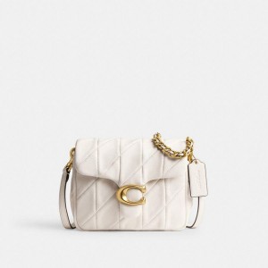 Bolsa Tiracolo COACH Times Square Tabby 17 With Quilting Feminino Branco | 16942OBVZ