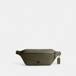 Bolsas De Cintura COACH Hall Masculino Verdes | 48132RFST