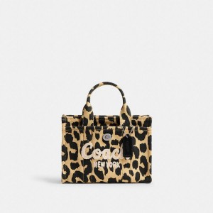Bolsas Tote COACH Cargo 20 With Leopard Print Feminino Leopardo | 20194WGMI