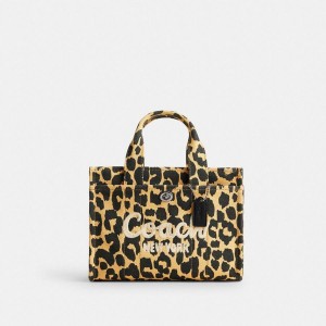 Bolsas Tote COACH Cargo 26 With Leopard Print Feminino Leopardo | 69581EUHT