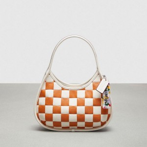 Bolsas Tote COACH Ergo In Checkerboard Upcrafted Leather Feminino Laranja | 82307XTQR