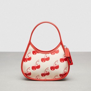 Bolsas Tote COACH Ergo In Coachtopia Leather With Cherry Print Feminino Vermelhas | 18057SHJU