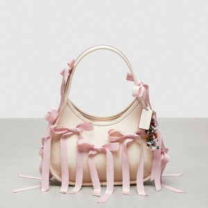Bolsas Tote COACH Ergo In Coachtopia Leather With Allover Bows Feminino Branco | 21640BLJM