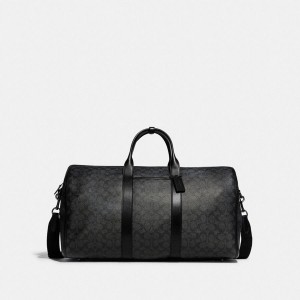 Bolsas Tote COACH Gotham Duffle In Signature Canvas Masculino Pretas | 05946PRMK