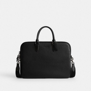 Bolsas Tote COACH Gotham Slim Briefcase Masculino Pretas | 51294WQPS
