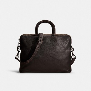Bolsas Tote COACH Restored Rogue Slim Brief Feminino Pretas | 87341KOER