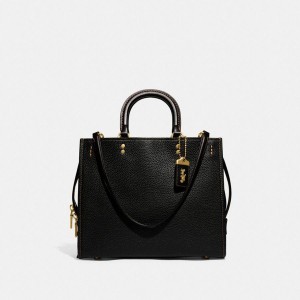 Bolsas Tote COACH Rogue In Regenerative Leather Feminino Pretas | 53816JTDA