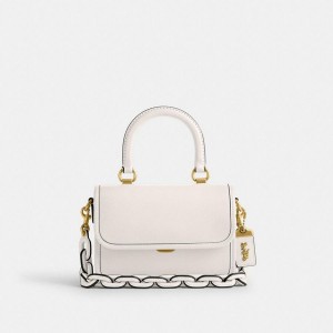Bolsas Tote COACH Rogue Top Handle Feminino Branco | 15630VPTR