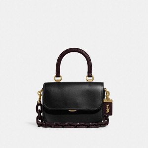 Bolsas Tote COACH Rogue Top Handle In Colorblock Feminino Pretas | 87925TOIP