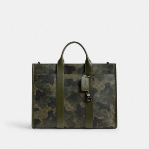 Bolsas Tote COACH Wesley In Signature Camo Print Masculino Verdes | 73629BOHC