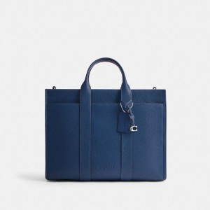 Bolsas Tote COACH Wesley Masculino Azuis | 32489JFCD