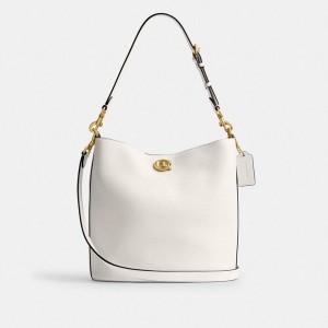 Bolsas Tote COACH Willow Soft Bucket Feminino Branco | 72104OEQD