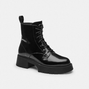 Botas COACH Avery Platformie Feminino Pretas | 15342KYEL