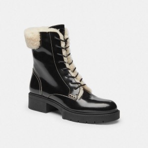Botas COACH Leightonie Feminino Pretas | 75816CZMX