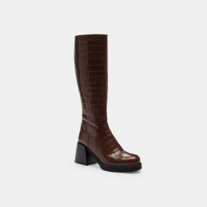 Botas COACH Natasha Feminino Marrom | 78641ZSFC