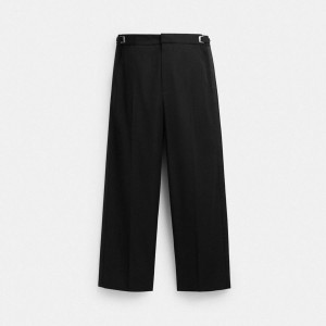 Calças COACH Tuxedo Masculino Pretas | 30517FTCV