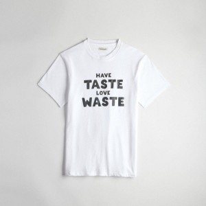 Camiseta COACH Relaxed With Wasty Print Feminino Branco | 54013VOXB