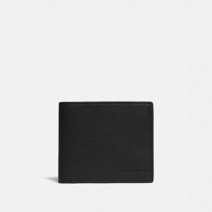 Carteira COACH 3 In 1 With Signature Canvas Detail Masculino Pretas | 76410OPFR