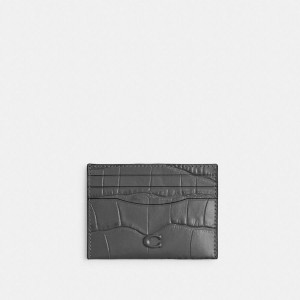 Carteira COACH Card Case Masculino Cinzentas | 85309HFPB