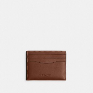 Carteira COACH Card Case Masculino Marrom | 89524KVTG