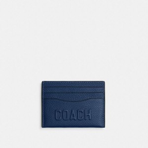 Carteira COACH Card Case With Coach Graphic Masculino Azuis | 36125ZWHG