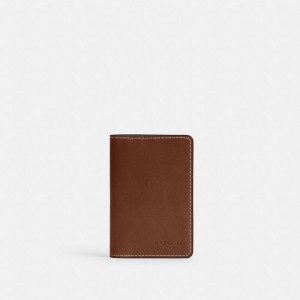 Carteira COACH Card Masculino Marrom | 07964HPUE