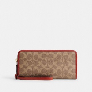 Carteira COACH Essential Continental In Signature Canvas Feminino Marrom | 73952LKPD