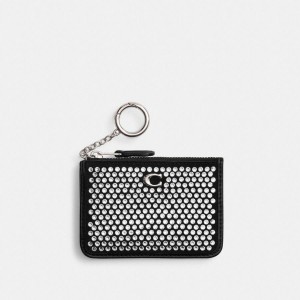 Carteira COACH Essential Mini Id Card Case With Crystal Feminino Pretas | 29756IUBG