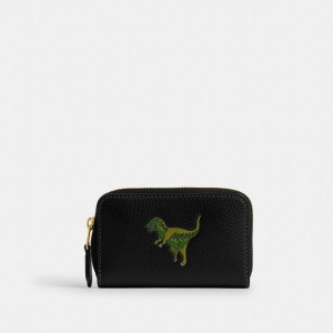 Carteira COACH Essential Small Zip Around Card Case With Rexy Print Feminino Pretas | 95301PABS