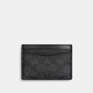 Carteira COACH Money Clip Card Case In Signature Canvas Masculino Cinzentas | 23086FDXV