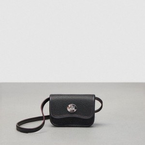 Carteira COACH Wavy In Coachtopia Leather Feminino Pretas | 93284CNHM