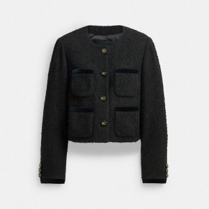 Casaco COACH Boucle Feminino Pretas | 89076MOYA