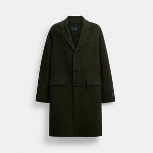 Casaco COACH Double Faced Wool Feminino Pretas | 51320RVYQ