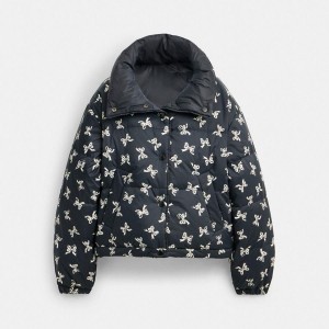 Casaco COACH Reversible Cropped Puffer In Recycled Polyamide Feminino Pretas | 95042SCMN