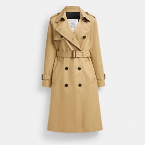 Casaco COACH Trench Feminino Caqui | 51820EKXJ
