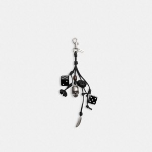 Charms COACH Cluster Dice Bag Feminino Pretas | 43520ZRGP