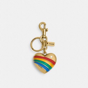 Charms COACH Heart Bag Feminino Douradas | 26157GRBF