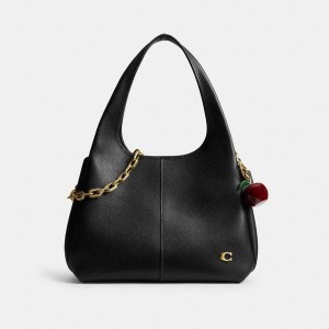 Charms COACH Lana Shoulder Bag With And Strap Feminino Douradas | 40795ZUQO