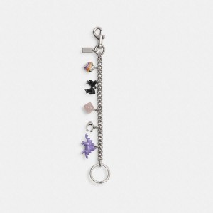 Charms COACH Motif Chain Bag Feminino Prateadas | 58916BTJA