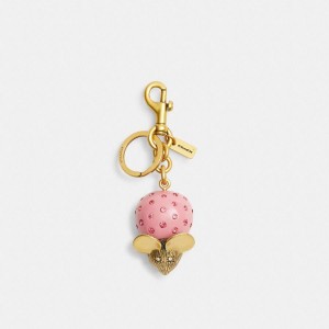Charms COACH Mouse Bag Feminino Douradas | 27041ICBW