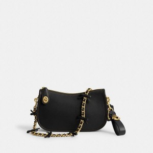 Charms COACH Swinger Bag With And Strap Feminino Douradas | 40613BDRL